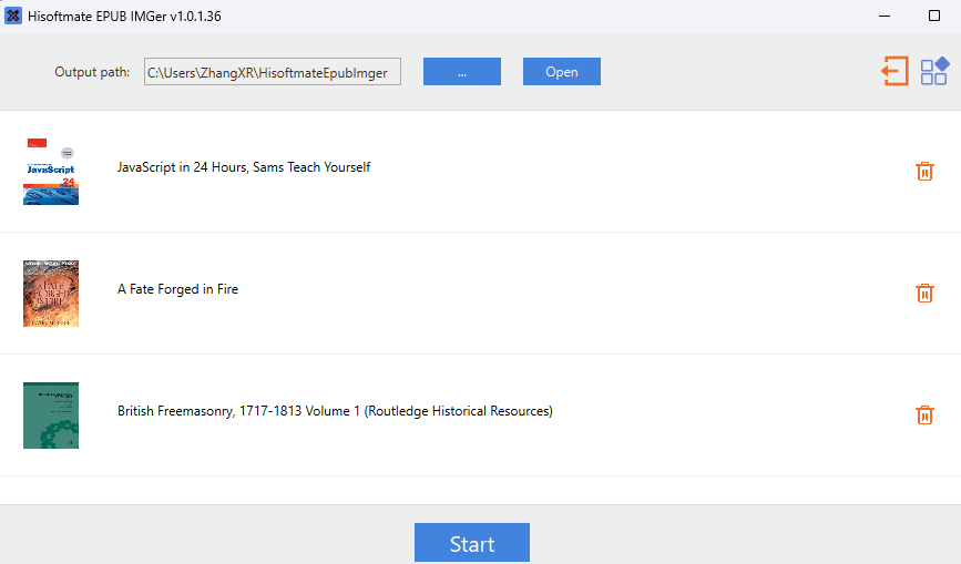 drop image based epub to imger
